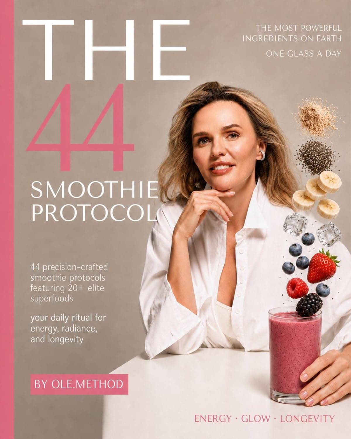 THE 44 SMOOTHIE Protocol — book cover, by Ole.Method